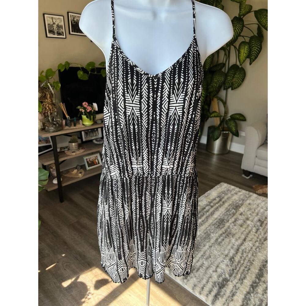 Mossimo Supply Co. Romper Black White Geometric Print Sleeveless XXL #522